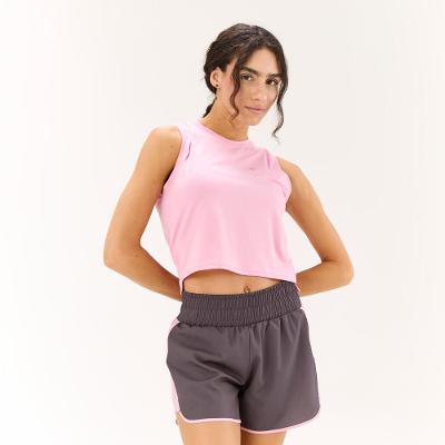 Camiseta cropped treino feminino 120 Domyos