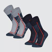 Meias infantis para trilha SH500 Mountain Mid Pacote com 2 pares - 1