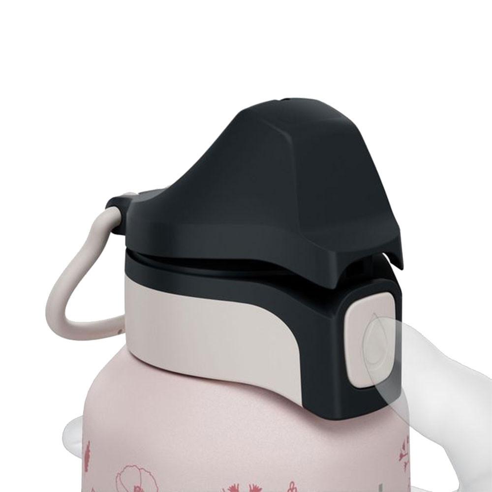 Garrafa de água infantil em aço inoxidável 0,6 L 500 com rolha instantânea para trilha Quechua - 4