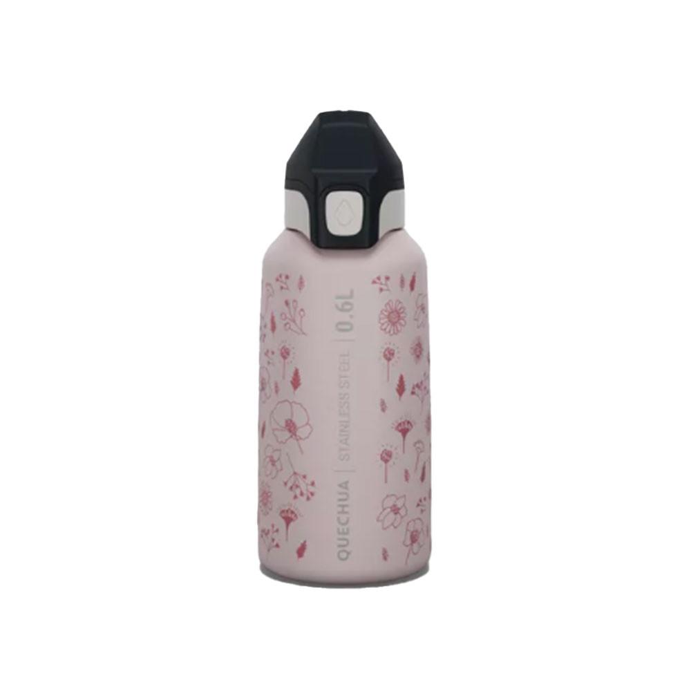 Garrafa de água infantil em aço inoxidável 0,6 L 500 com rolha instantânea para trilha Quechua - 8
