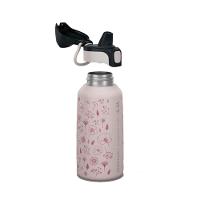 Garrafa de água infantil em aço inoxidável 0,6 L 500 com rolha instantânea para trilha Quechua - 2