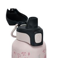 Garrafa de água infantil em aço inoxidável 0,6 L 500 com rolha instantânea para trilha Quechua - 5