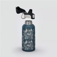 Garrafa de água infantil em aço inoxidável 0,6 L 500 com rolha instantânea para trilha Quechua - 2