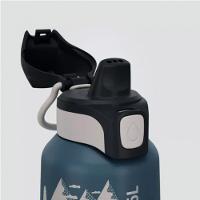 Garrafa de água infantil em aço inoxidável 0,6 L 500 com rolha instantânea para trilha Quechua - 6