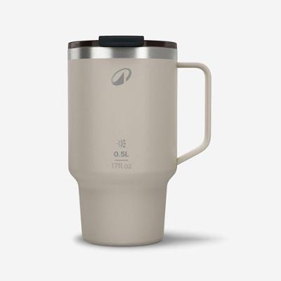 Caneca 0,5 L em aço inox 900 para camping e trilha Quechua