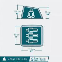 Barraca para camping 2 Segundos 3 Pessoas - Fresh e Black Quechua - 2