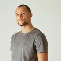 Camiseta Masculina de Ginástica 100 Nyamba Cinza