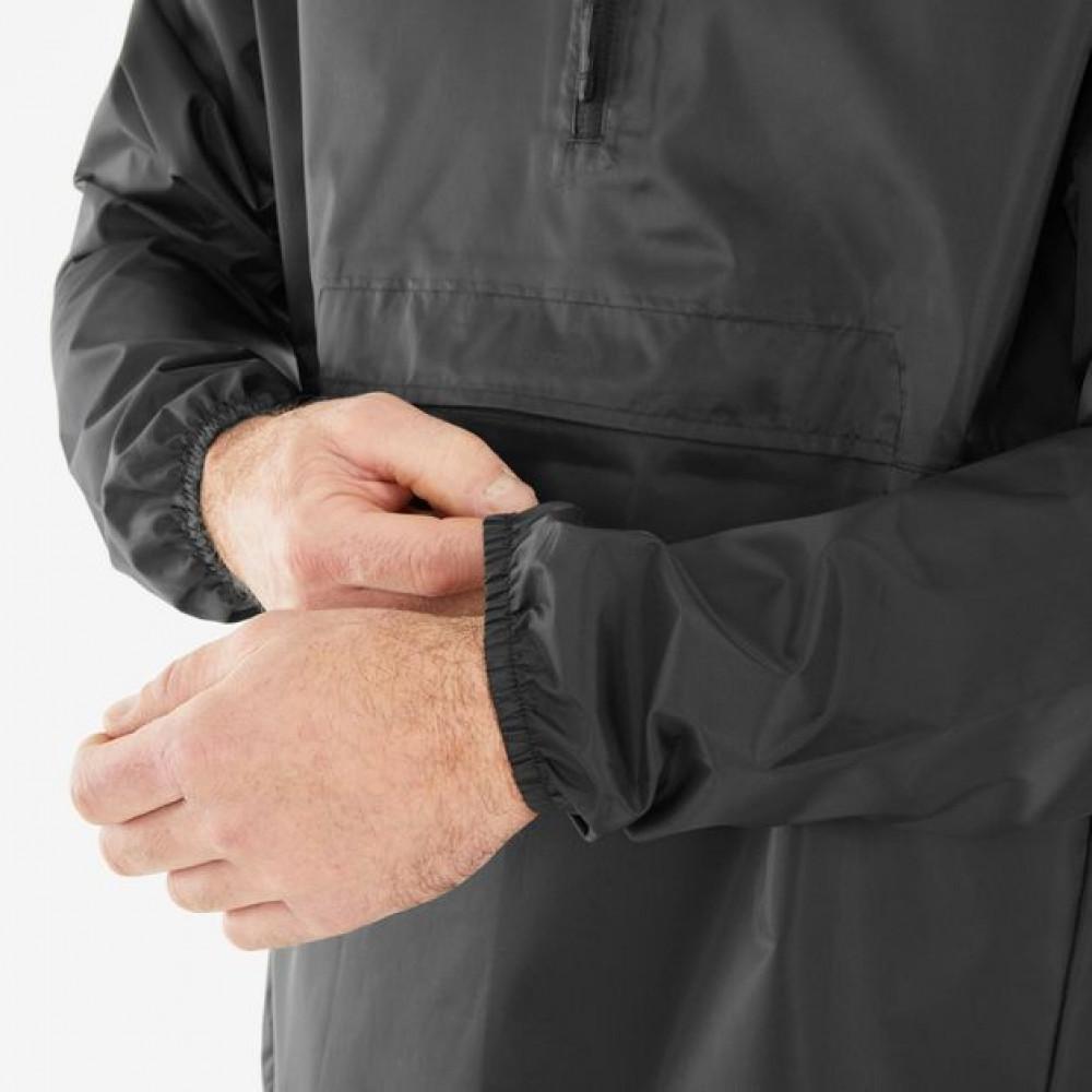 Jaqueta Masculina Trilha Preta 100 Impermeável Quechua - 5