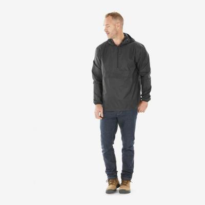 Jaqueta Masculina Trilha Preta 100 Impermeável Quechua