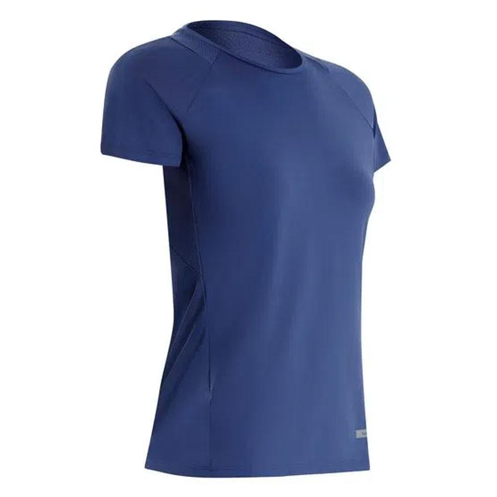 Camiseta Feminina Azul de Corrida Run Dry 500 Kalenji - 5