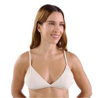 Top Biquíni de Surf Triângulo Viés 500 Tribord Bege - 1