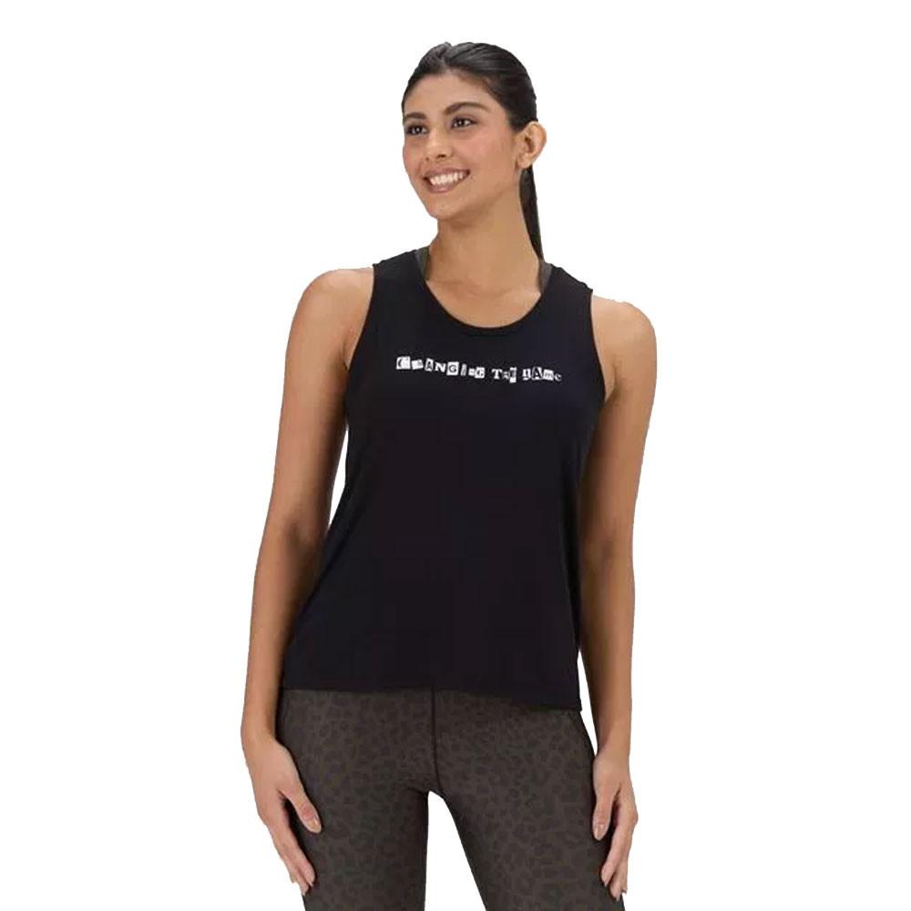 Regata Feminina de Treino Print 500 Domyos Preta - 1