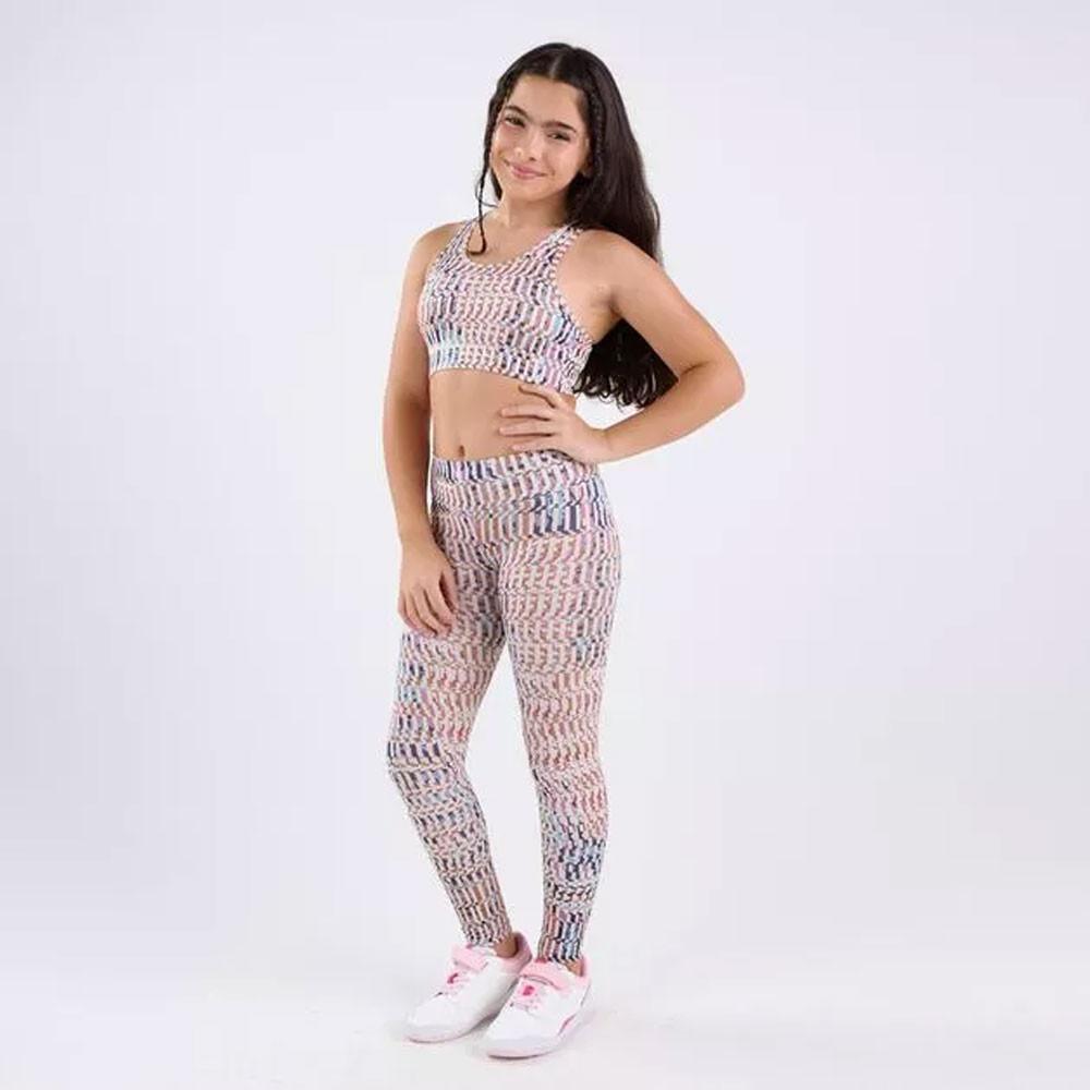 Legging Infantil de Ginástica S500 com Elastano Domyos Bege - 2