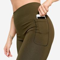 Legging Feminina de Treino Sem Costura Domyos Caqui