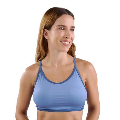 Top de Biquíni Cropped Fino 900 Tribord Azul