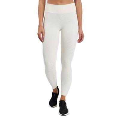 Legging Feminina de Treino Jacquard 500 Domyos Off White Branco