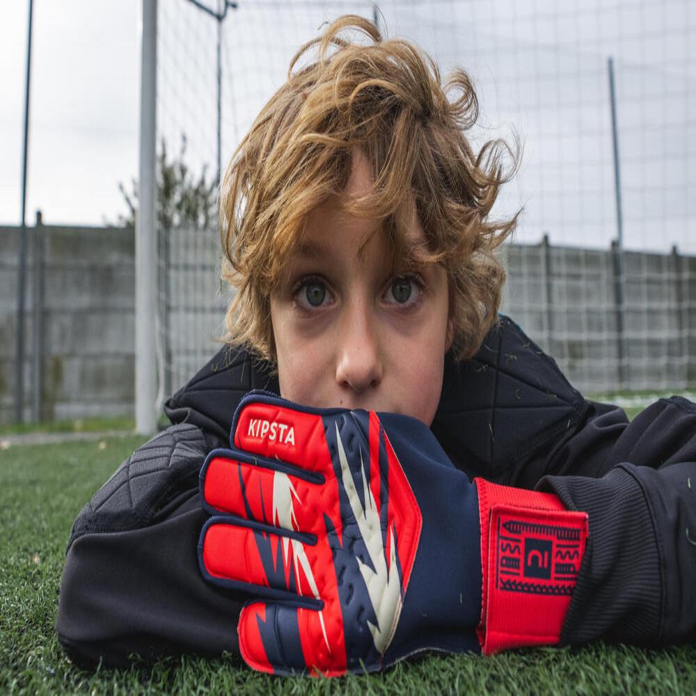 Luvas de goleiro infantil de  Futebol F100 Super Resist Kipsta - 10