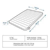Colchão de Campismo Inflável Air Seconds Comfort 140 cm 2 Pessoas - 2
