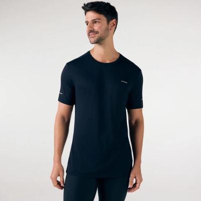 Camiseta Masculina de Corrida Run Dry 500 Kiprun Preta