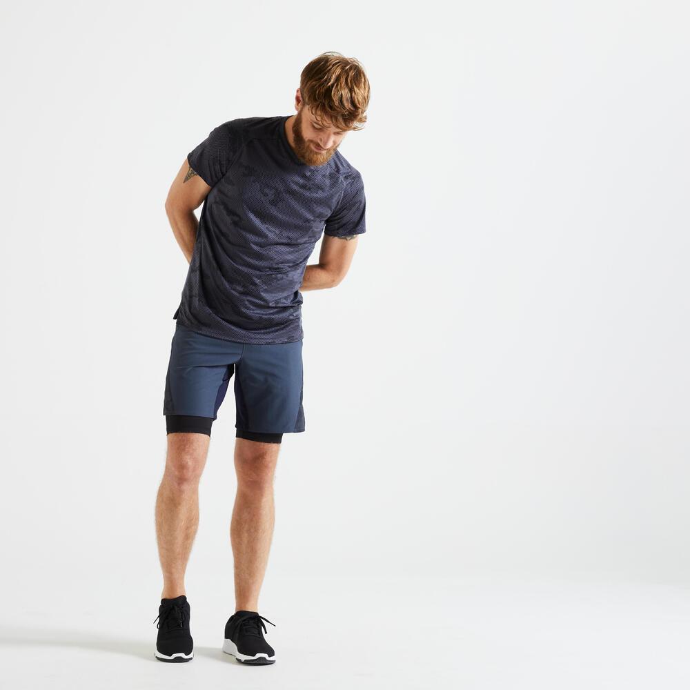 Shorts 2 em 1 Masculino Fitness 500 Domyos - 2