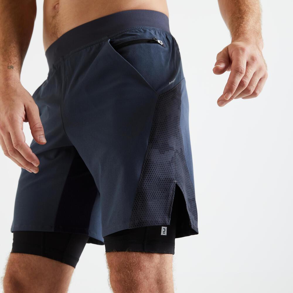 Shorts 2 em 1 Masculino Fitness 500 Domyos - 6