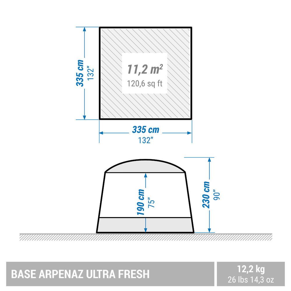 Abrigo de Camping para 10 pessoas Base Arpenaz Ultrafresh - 2
