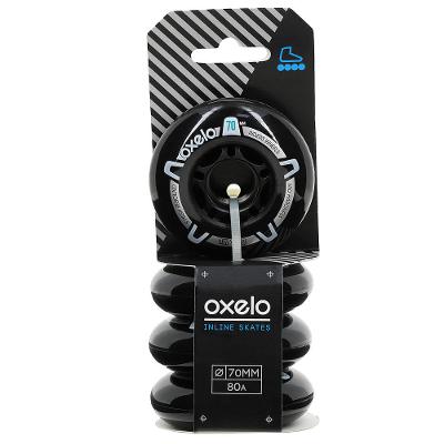 Rodas de patins fitness 70mm 80a (conjunto de 4) oxelo