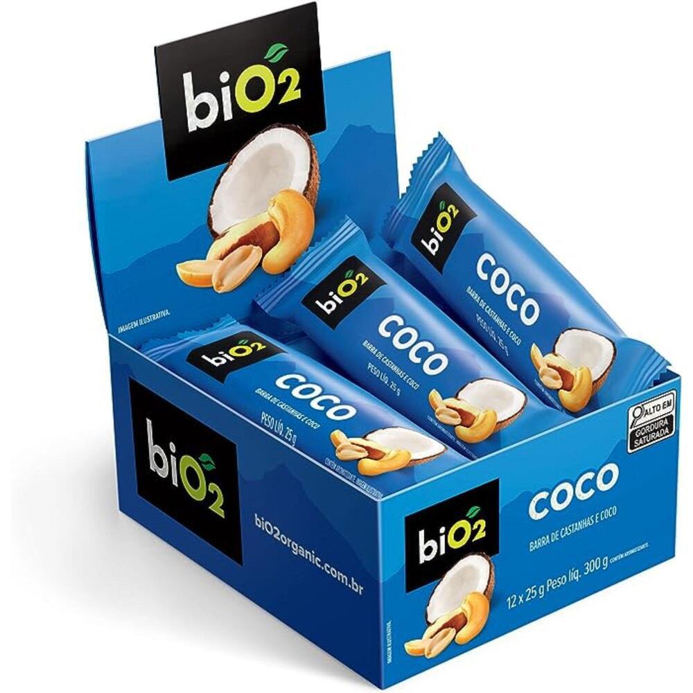 Barra de Castanhas e Frutas Bio2 Nuts Coco 25g - 1