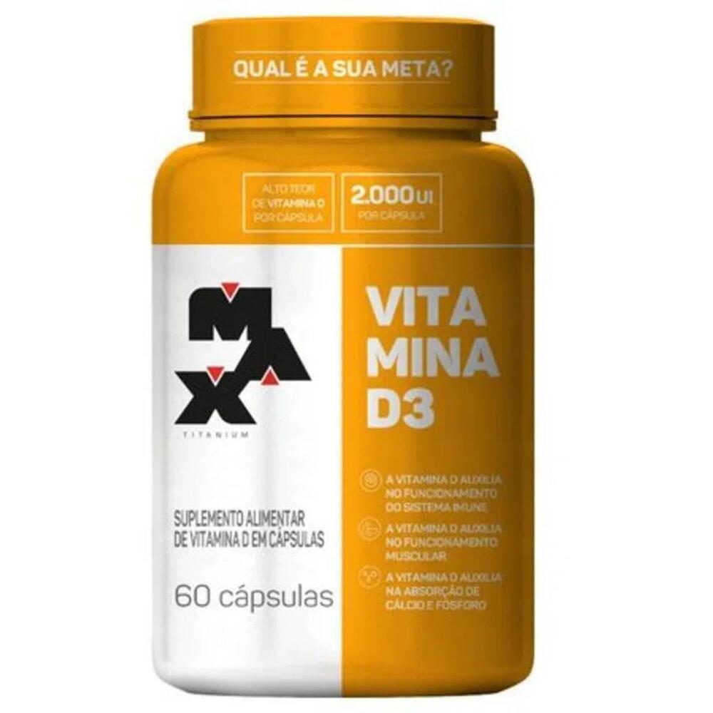 Vitamina D3 60 cápsulas Max Titanium - 1