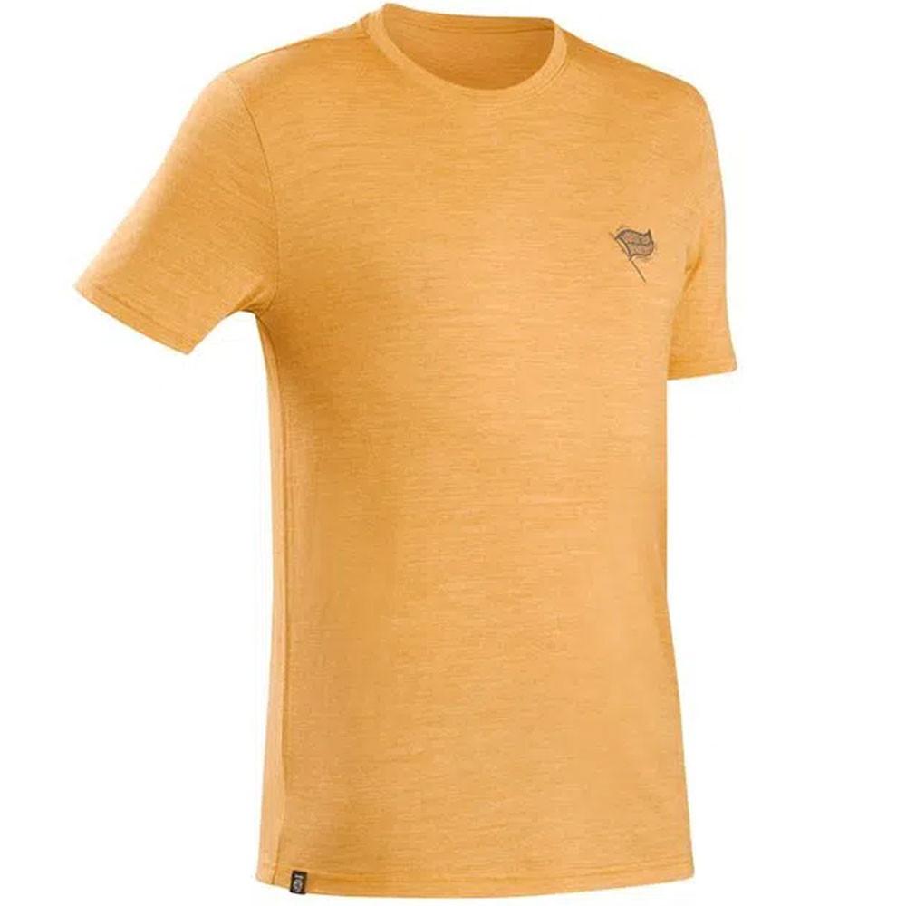 Camiseta Masculina de Lã Merino Trekking Travel 100 Forclaz - 1