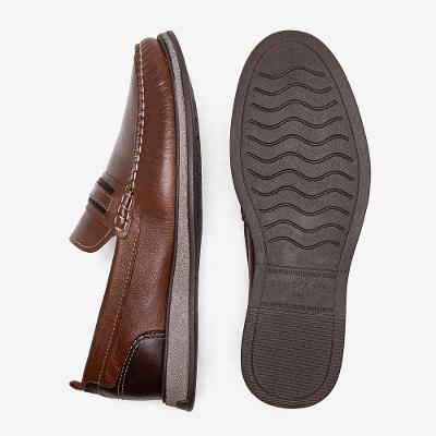 Mocassim Masculino Nash em Couro Marrom