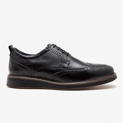 Sapato Masculino em Couro James Hi-Soft 32 Preto