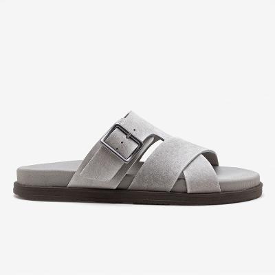 Sandália Masculina Dock Couro Cinza