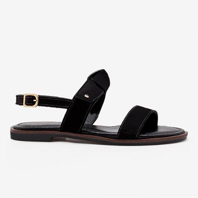 Sandália Feminina Lunna Couro Preto