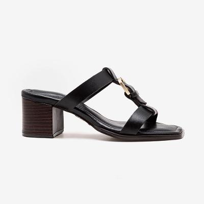 Sandália Feminina Esther Couro Preto