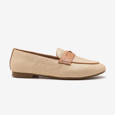 Mocassim Feminino Sarah Couro Creme