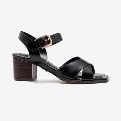 Sandália Feminina Esther Couro Preto