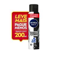 Desodorante Aerosol Nivea Invisible Blackwhite Masculino Promocional 200ml - 1