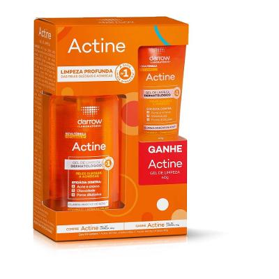 Kit Actine Gel De Limpeza Facial 140g + 40g