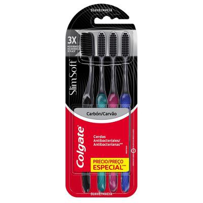 Kit Escova De Dente Colgate Slim Soft 4 Unidades