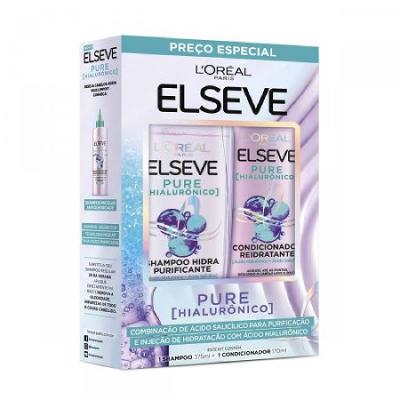 Kit Elseve Pure Hialurônico Shampoo 375 Ml + Condicionador 170 Ml