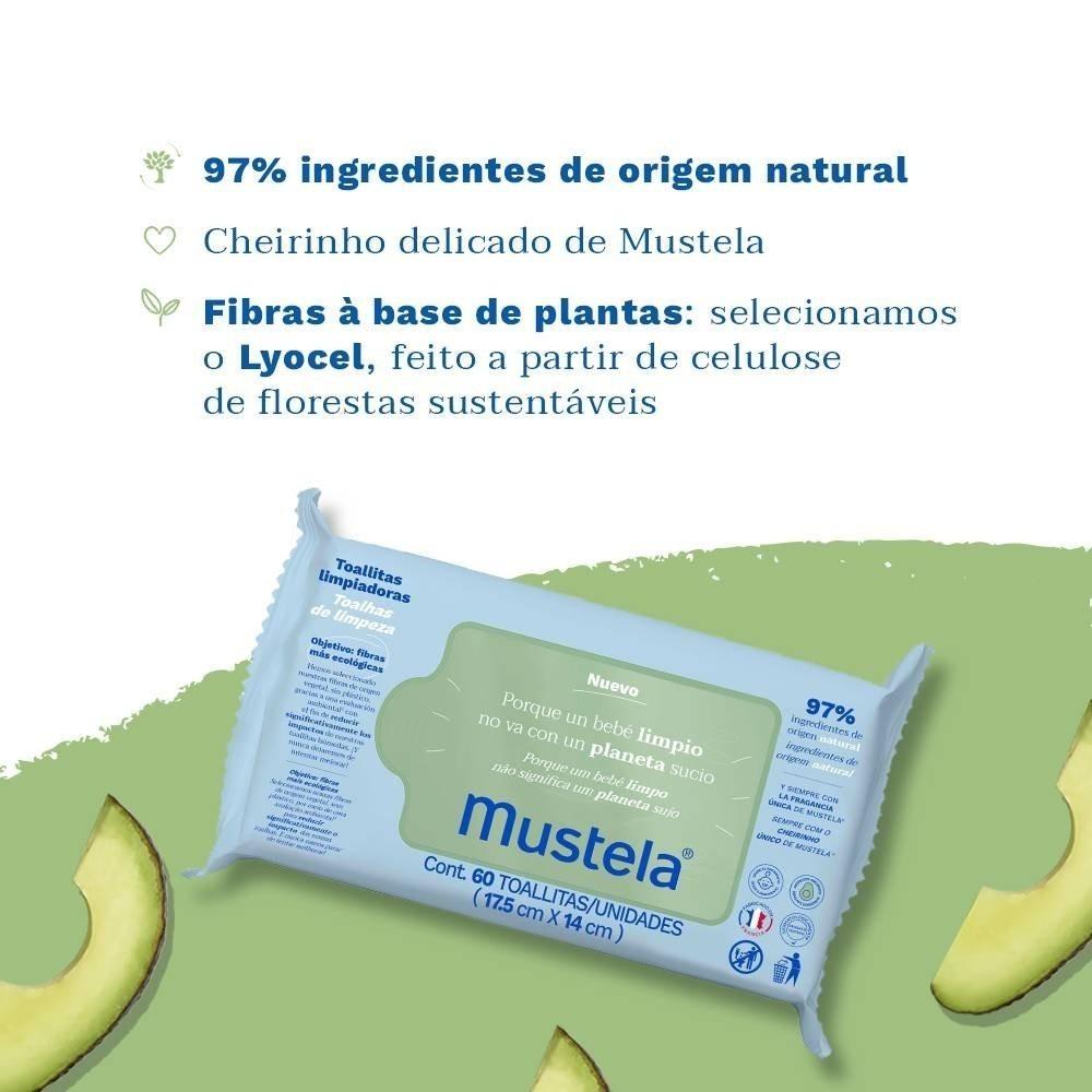 Toalhas Umedecidas Compostáveis Mustela Toalhas Com Perfume 60 Unidades - 2