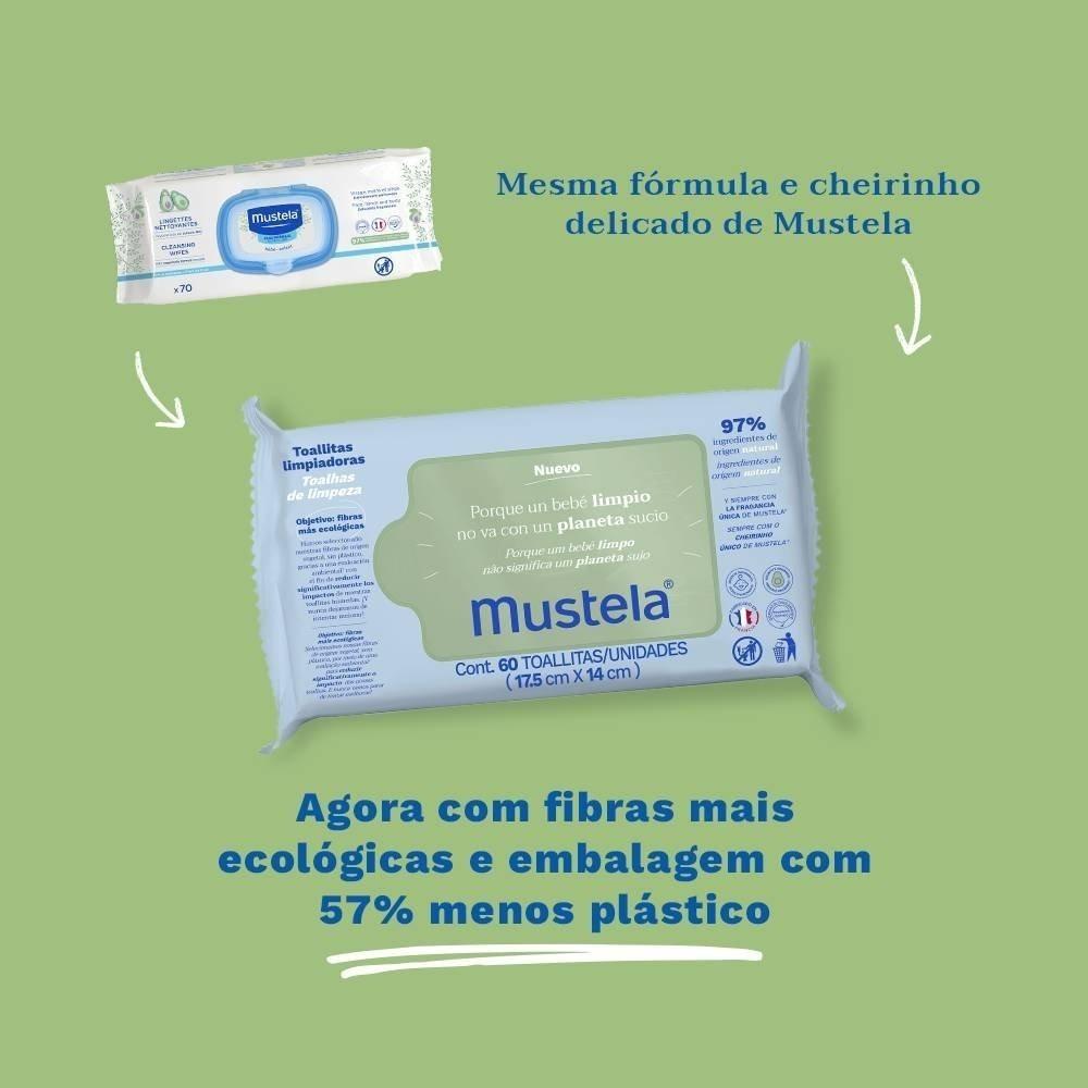 Toalhas Umedecidas Compostáveis Mustela Toalhas Com Perfume 60 Unidades - 4