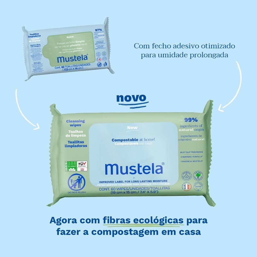 Toalhas Umedecidas Compostáveis Mustela Toalhas Com Perfume 60 Unidades - 14