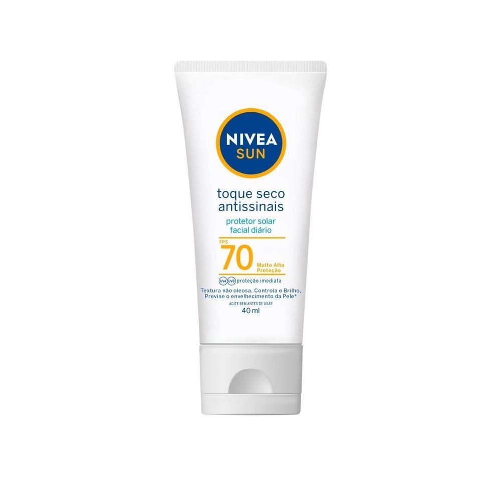 Protetor Solar Facial Nivea Sun Toque Seco Antissinais Fps70 40ml - 1