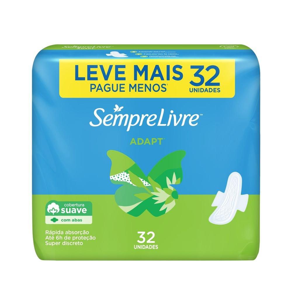 Absorvente Sempre Livre Adapt Suave Com Abas 32 Unidades - 1