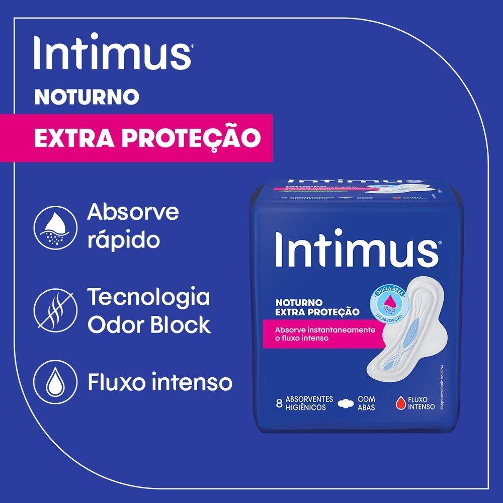 Absorvente Externo Intimus Noturno Cobertura Extra Suave Com Abas - 30 Unidades - 2
