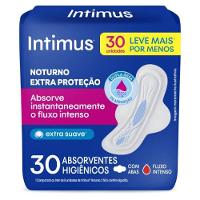 Absorvente Externo Intimus Noturno Cobertura Extra Suave Com Abas - 30 Unidades - 1