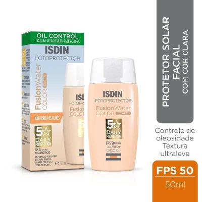Protetor Solar Facial Isdin Fusion Water 5 Stars Color Fps50 - Cor Clara 50ml