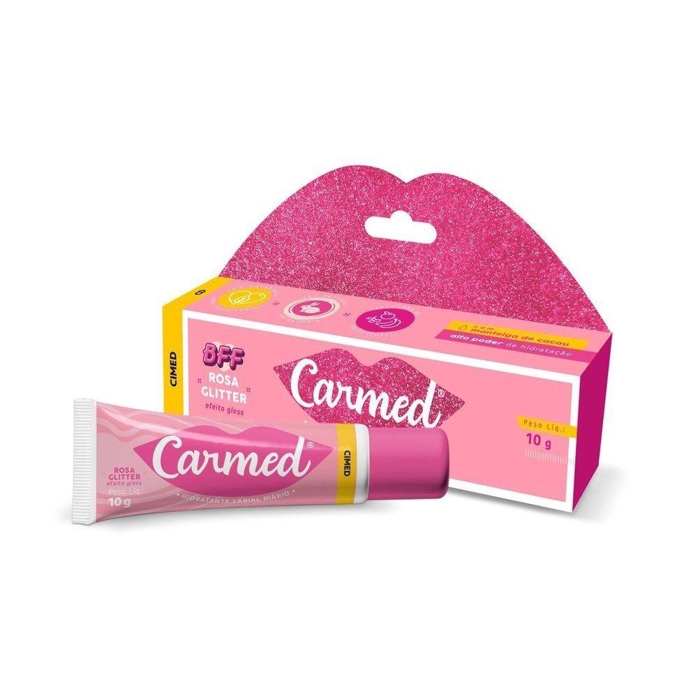 Hidratante Labial Carmed Bff Rosa Glitter Efeito Gloss 10g - 1